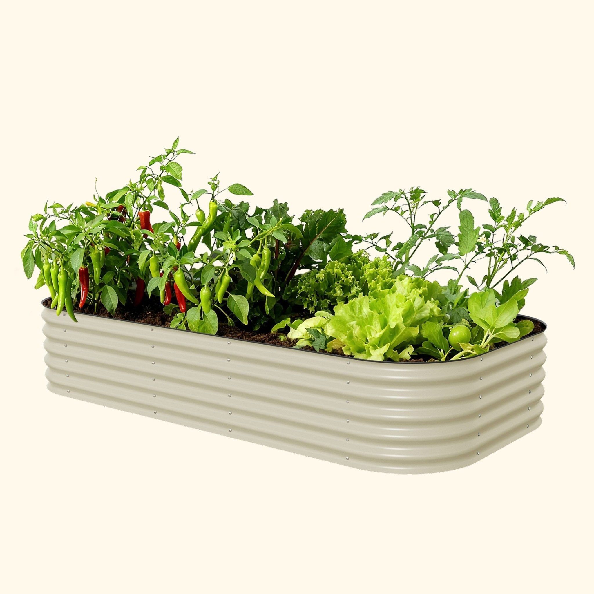 17" Tall 10 In 1 Jumbo Modular Metal Raised Garden Bed Kit - Cheeky Garden