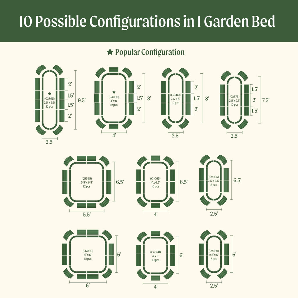 17" Tall 10 In 1 Jumbo Modular Metal Raised Garden Bed Kit - Cheeky Garden