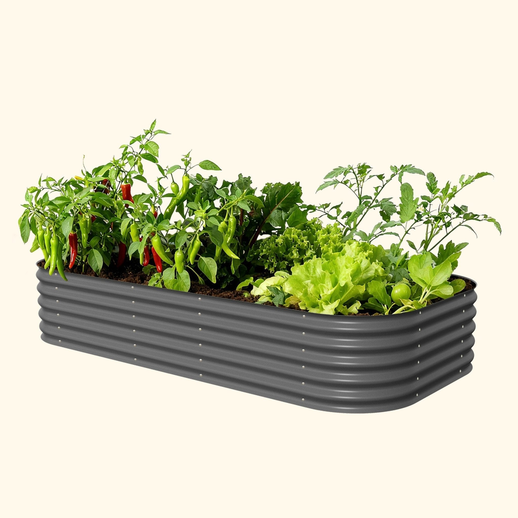 17" Tall 10 In 1 Jumbo Modular Metal Raised Garden Bed Kit - Cheeky Garden