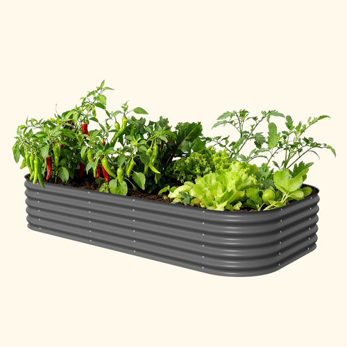 17" Tall 10 In 1 Jumbo Modular Metal Raised Garden Bed Kit - Cheeky Garden