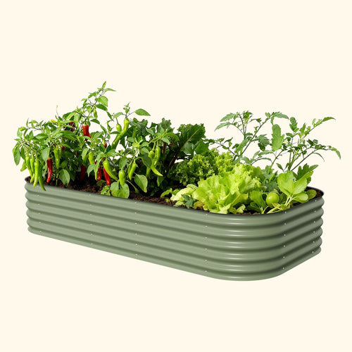 17" Tall 10 In 1 Jumbo Modular Metal Raised Garden Bed Kit - Cheeky Garden