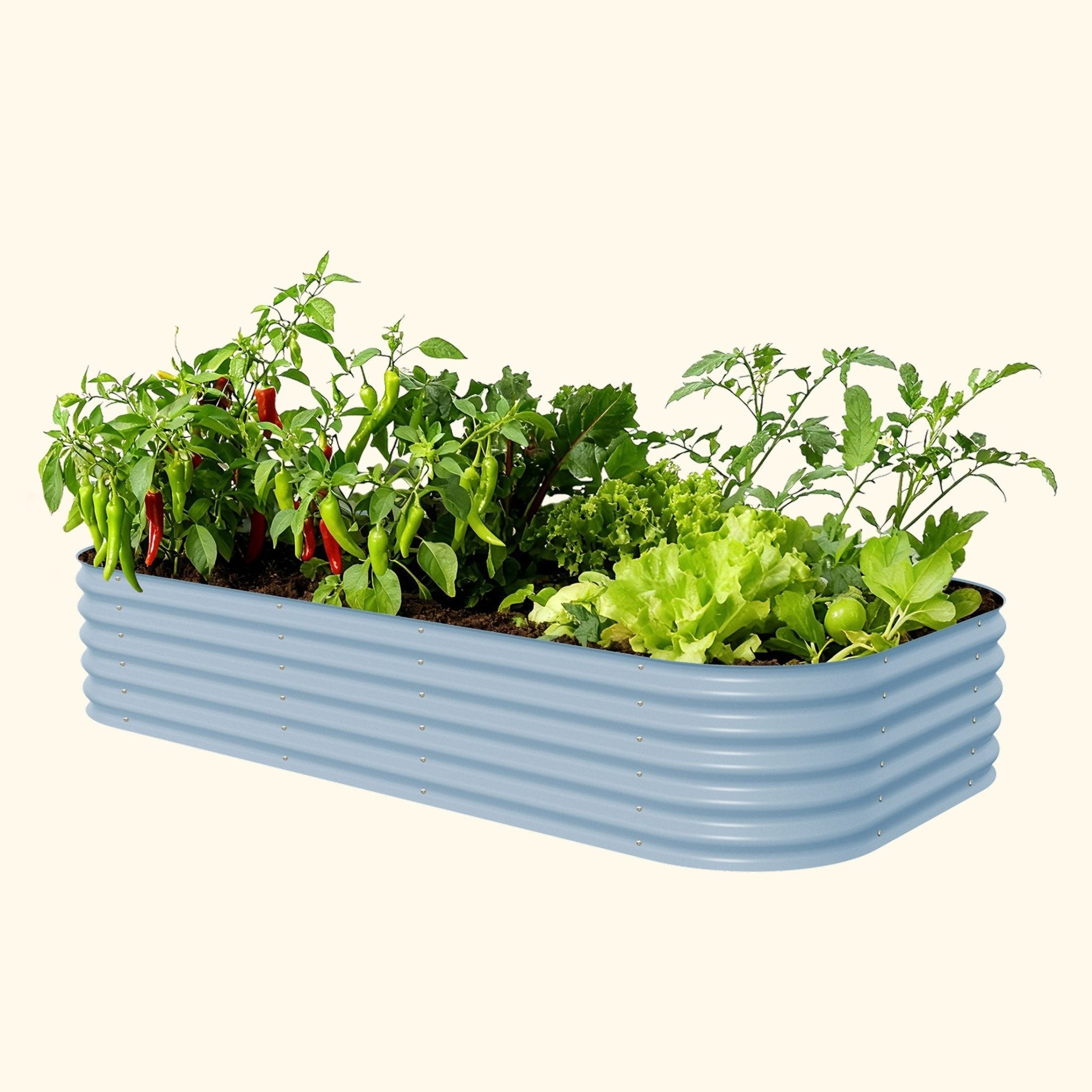17" Tall 10 In 1 Jumbo Modular Metal Raised Garden Bed Kit - Cheeky Garden