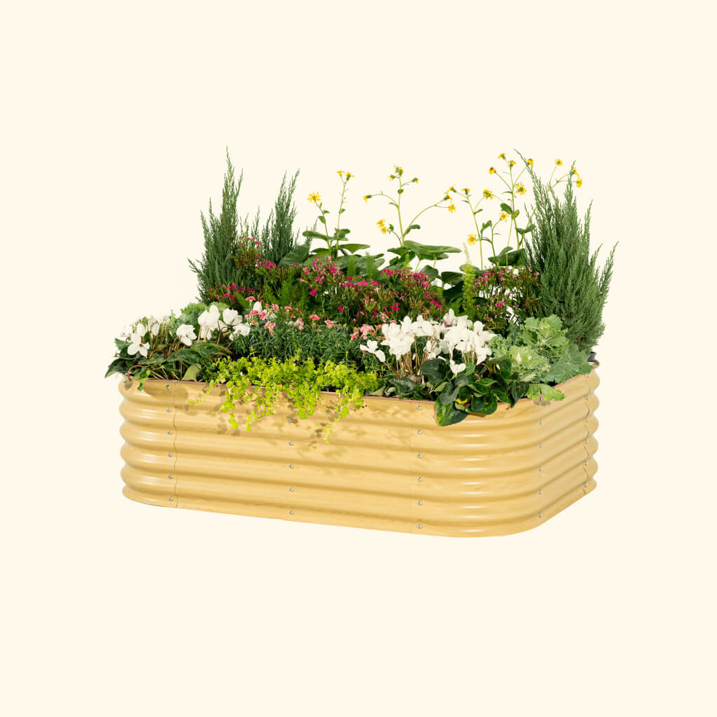 17" Tall 6 In 1 Medium Modular Metal Raised Garden Bed Kit - Cheeky Garden