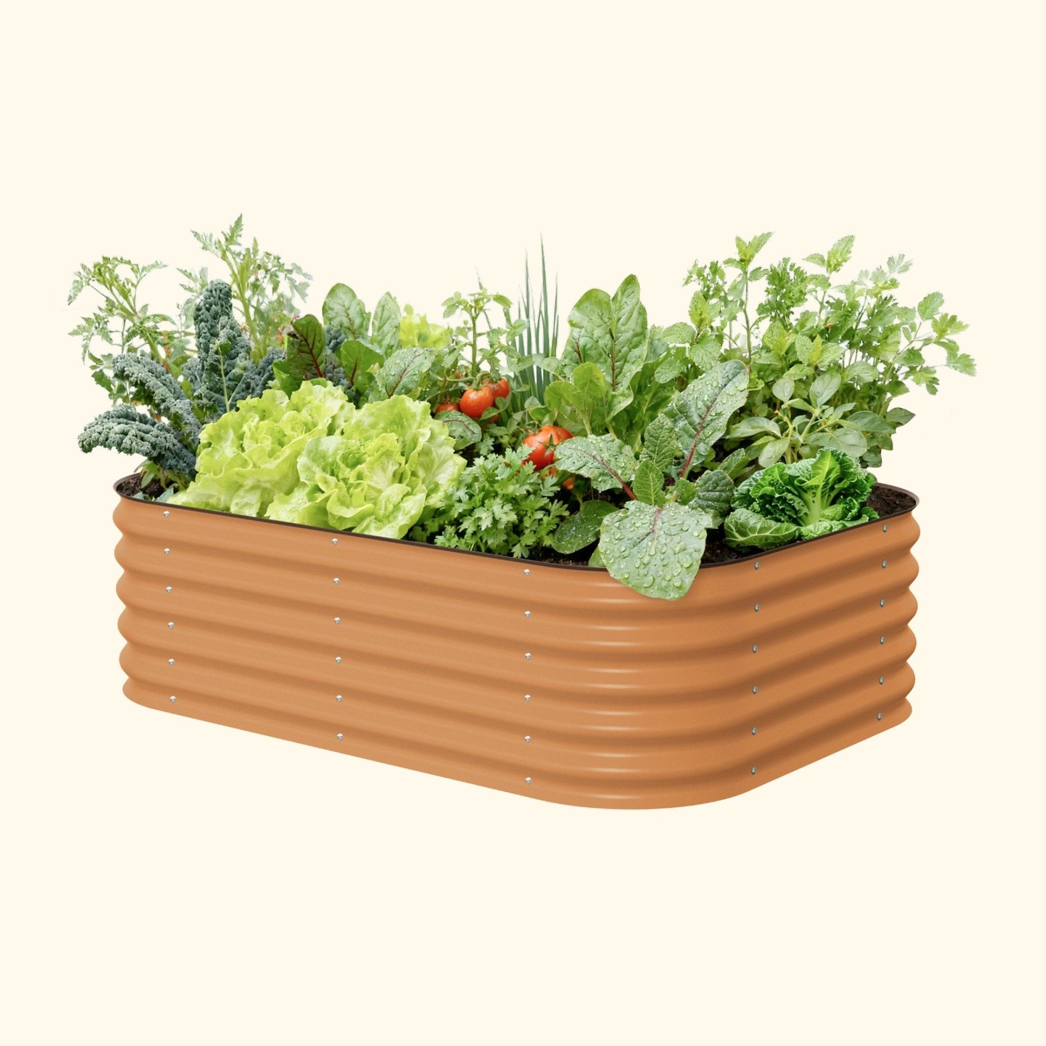 17" Tall 6 In 1 Medium Modular Metal Raised Garden Bed Kit - Cheeky Garden
