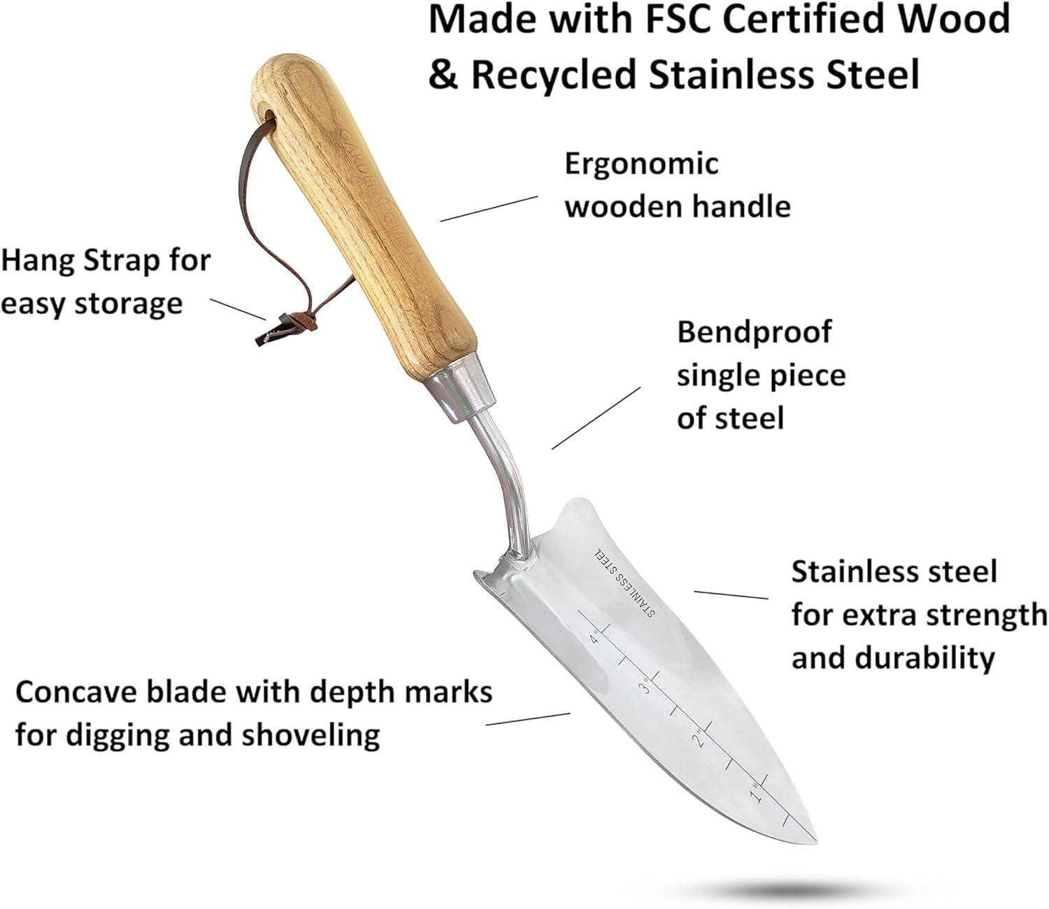 Classic Garden Tool Set - Includes Hand Trowel Transplanter Cultivator - Cheeky Garden