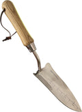 Stainless Steel Transplanter Trowel (classic wood handle) - Cheeky Garden