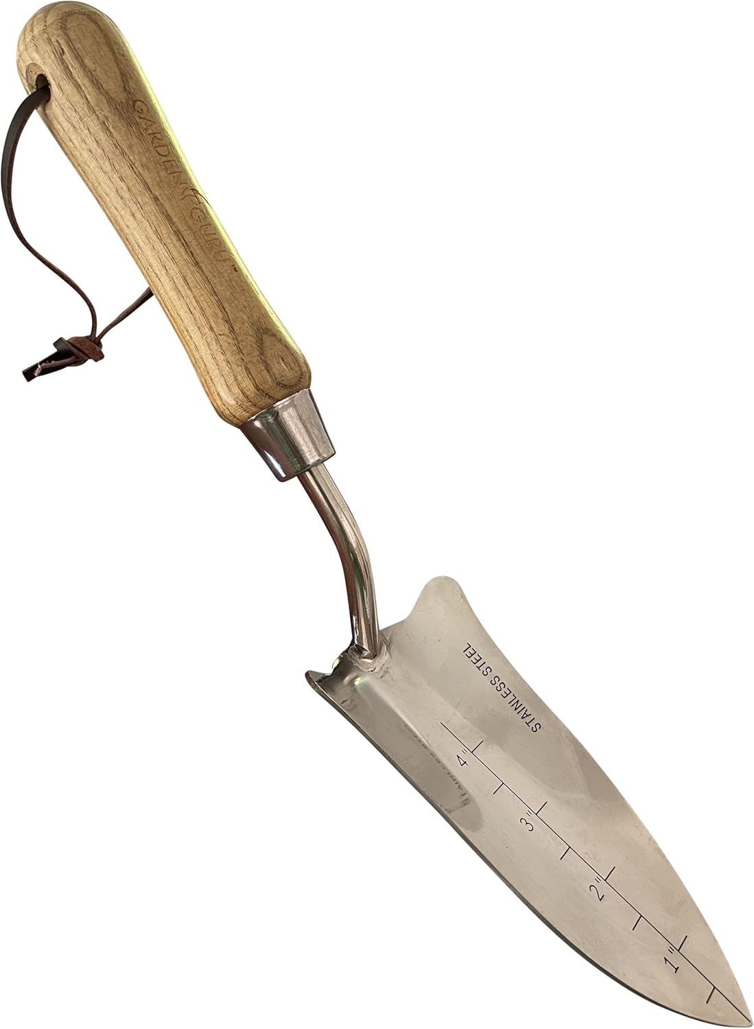 Stainless Steel Transplanter Trowel (classic wood handle) - Cheeky Garden