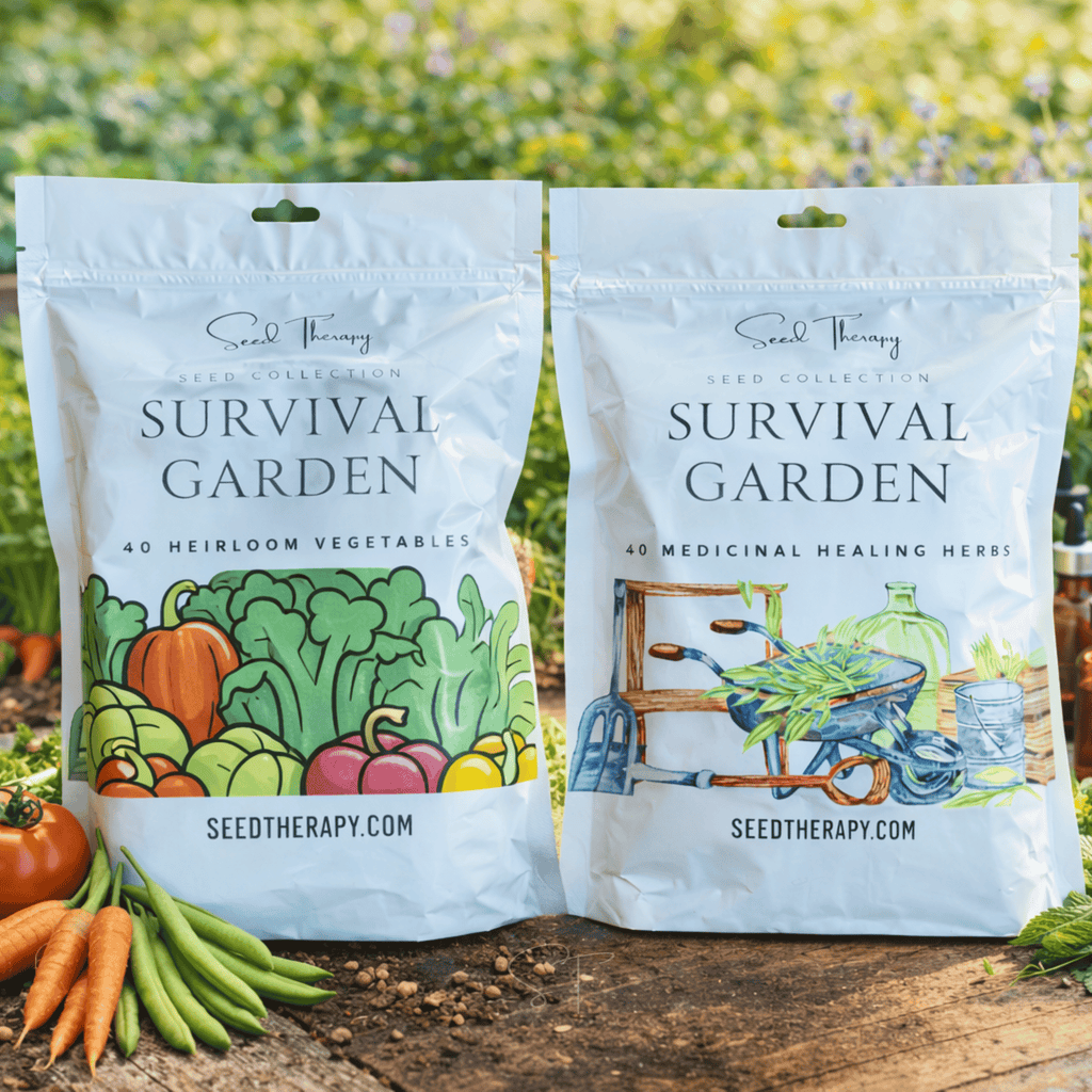 Survival Garden Combo – 40 Vegetable & 40 Medicinal Herb Varieties - Cheeky Garden
