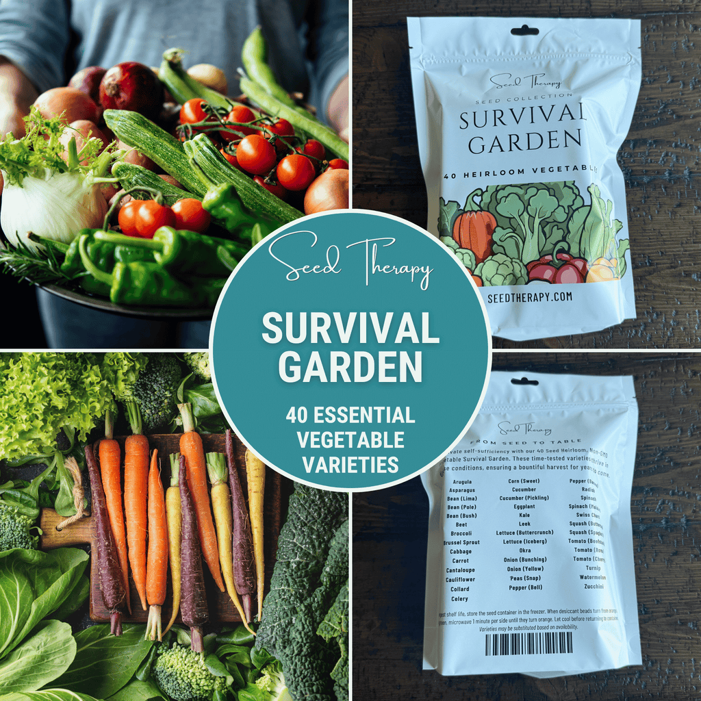 Survival Garden Combo – 40 Vegetable & 40 Medicinal Herb Varieties - Cheeky Garden